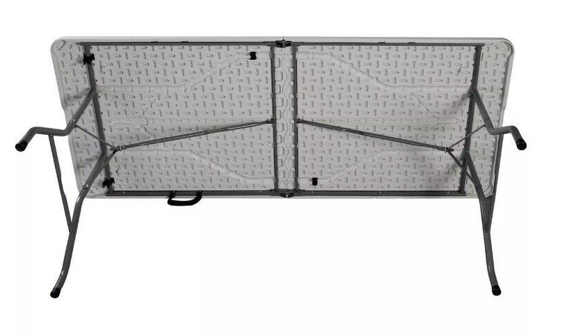  6 Foot Centerfold Folding Table, White