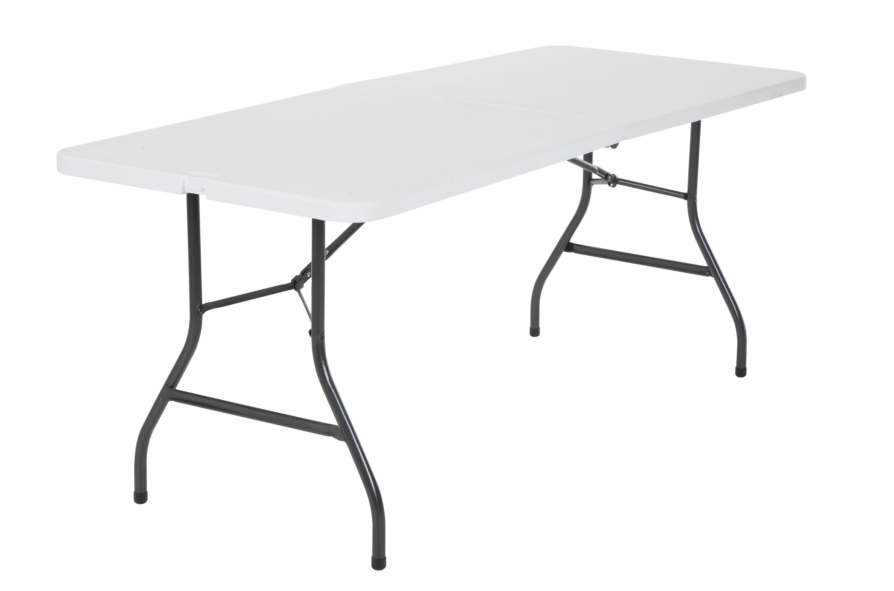  6 Foot Centerfold Folding Table, White