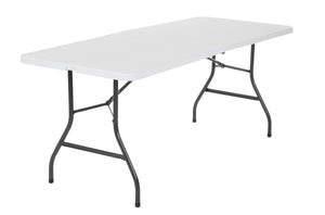  6 Foot Centerfold Folding Table, White