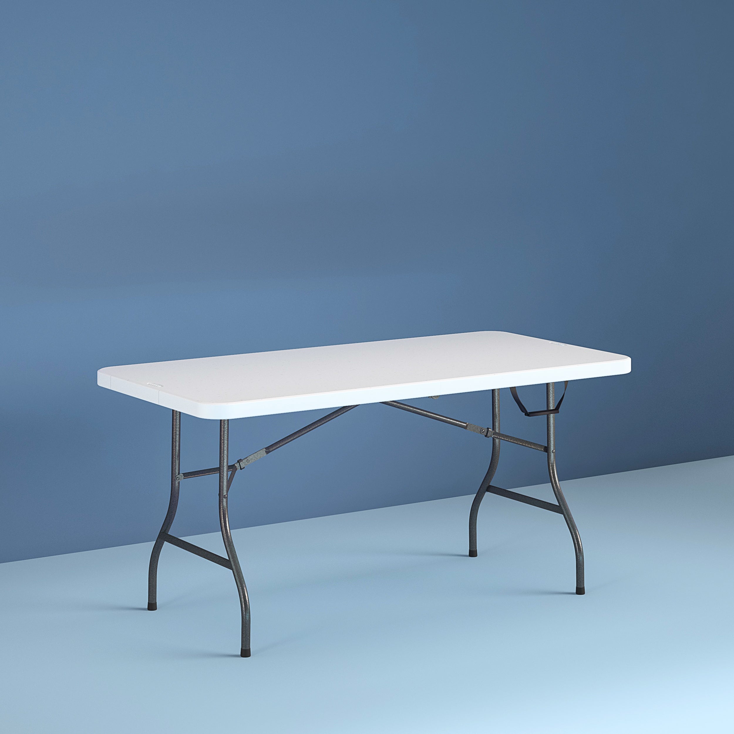  6 Foot Centerfold Folding Table, White