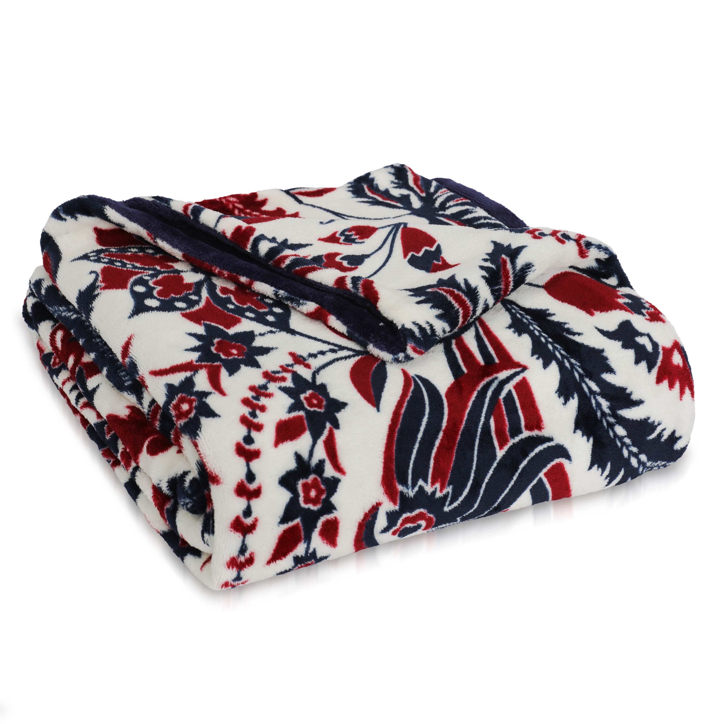 Oversized Velvet Plush Throw Blanket, 50" x 70", Paisley