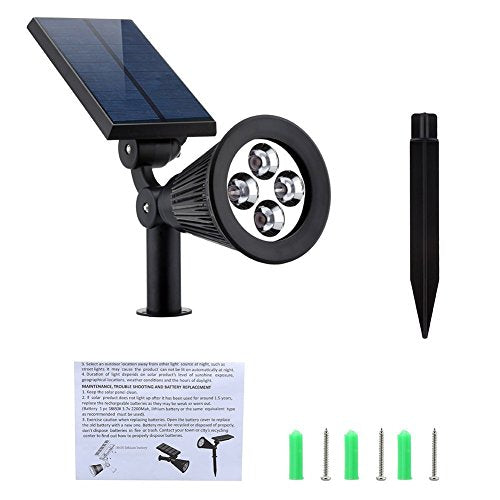 Solar Powered Garden Spotlight - Outdoor Spot Light