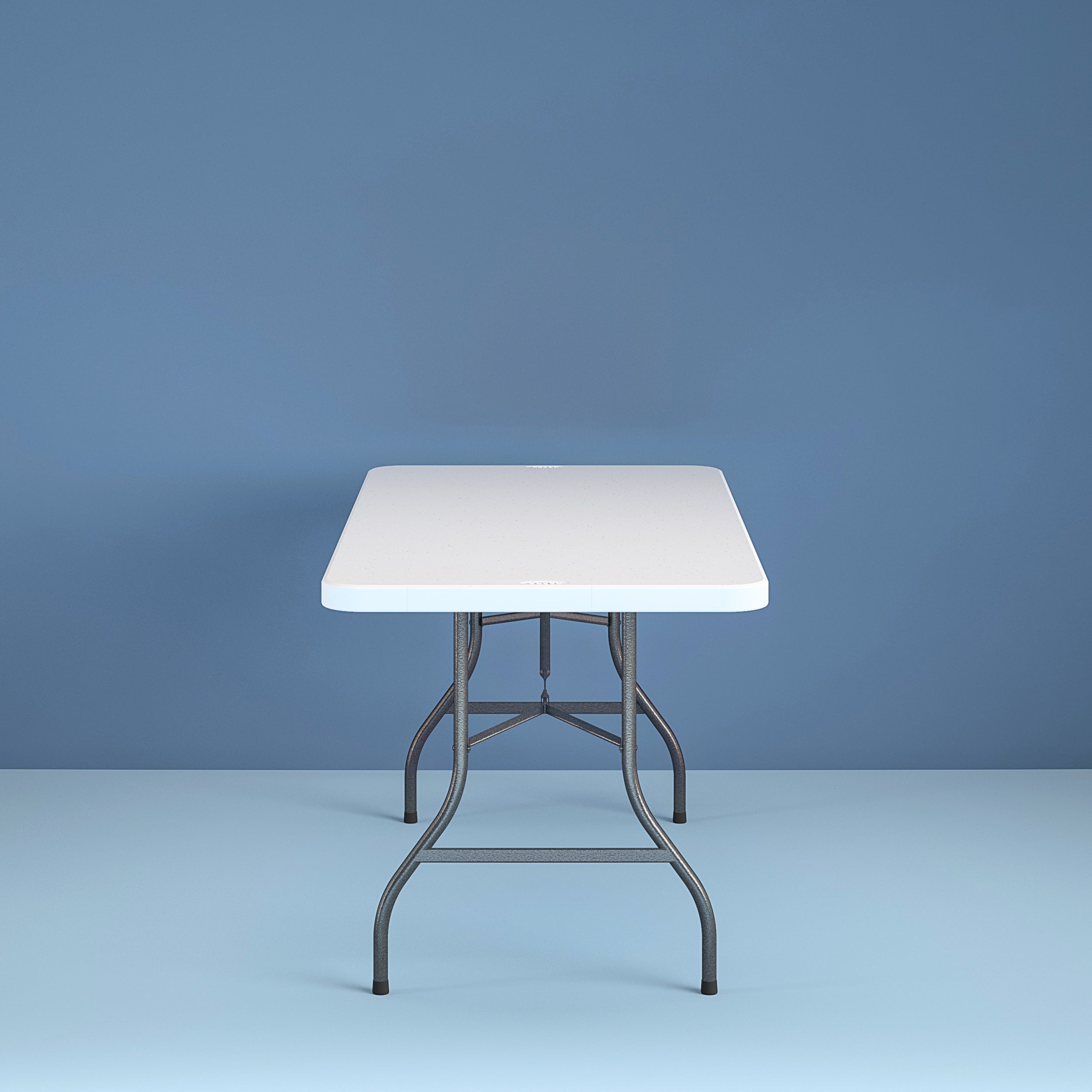  6 Foot Centerfold Folding Table, White